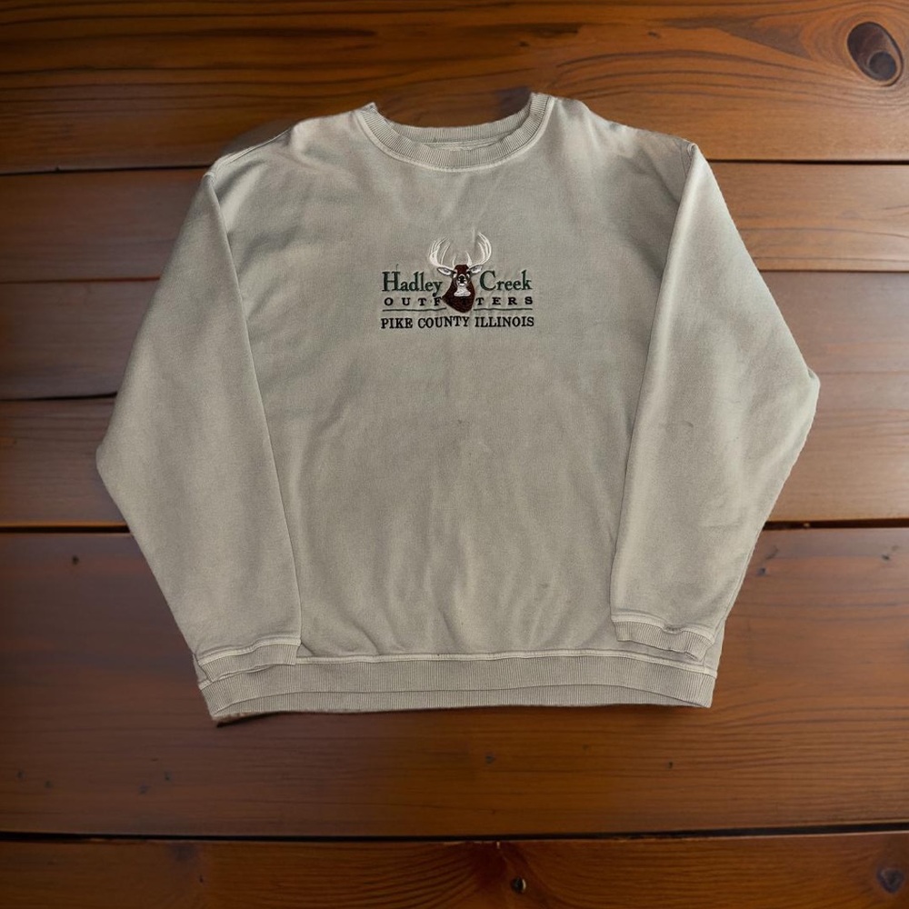 All Embroidered Hadley Creek Outfitters Deer Crewneck